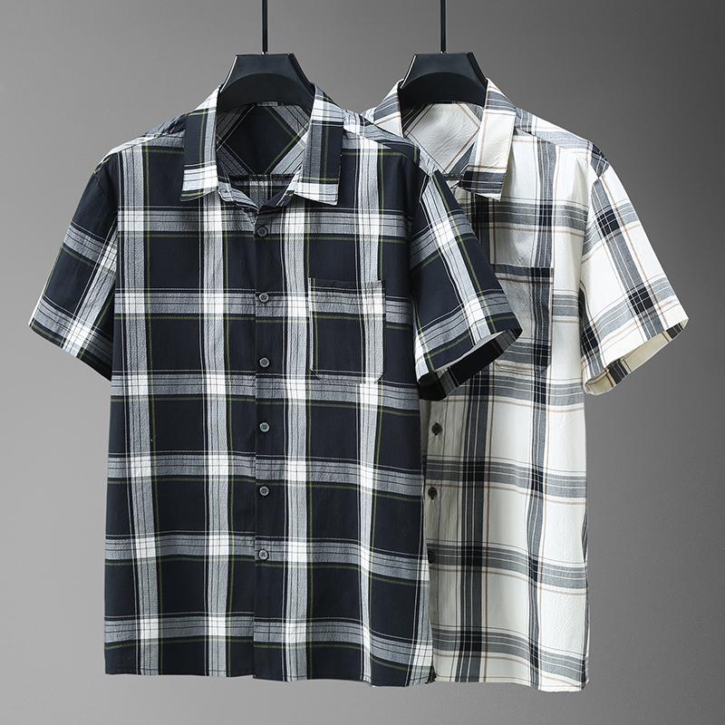 Men's Oversized Shirt Summer Fashion Plus Size 4XL-11XL Casual Short Sleeve Vintage Shirt for Men Tops