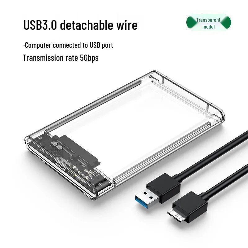 2.5" Transparent USB 3.1 Type-C HDD Enclosure