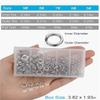 High-Strength Stainless Steel Split Rings for Fishing Lures Loop 5 Size Kit 200/250Pcs Corrosion-Resistant Connector Rings