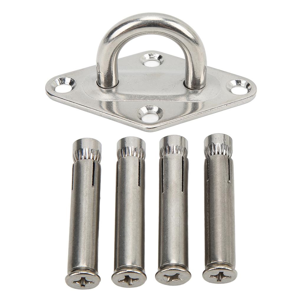 Stainless Steel Ceiling Wall Mount Hook Heavy Duty Anchor Eye Plate for Boat Yoga Swings