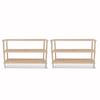 Day and Night - Day and Night 3-story Shoe Rack 2 Units Solid Fir Wood