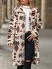 Faux Fur Winter New Women's Single-Button Chinese Style Printed Long Coat Jacket
