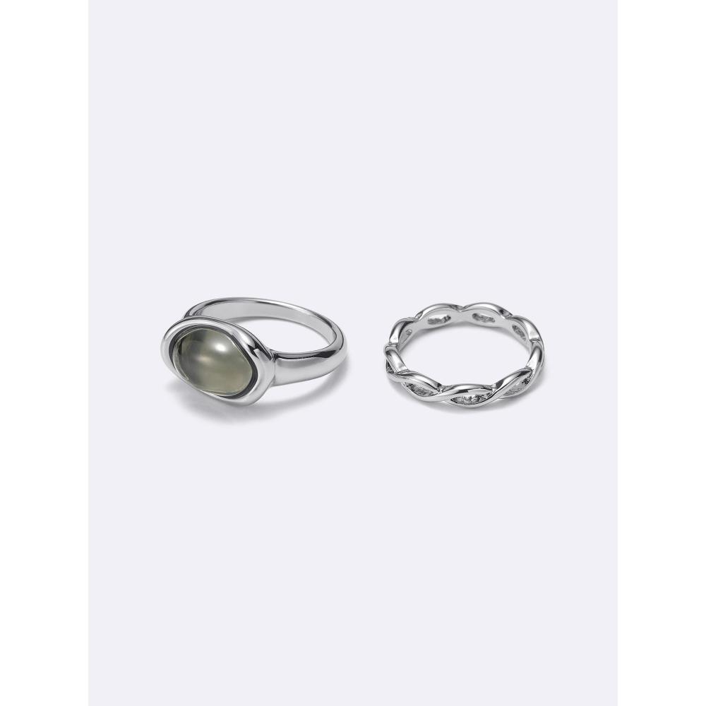 GU by Uniqlo Stone   Metal Ring 5p