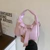 Niche Design Women's Bags, High-end Exquisite Underarm Bags, 2025 Spring New Contrasting Color Bow Shoulder Bag