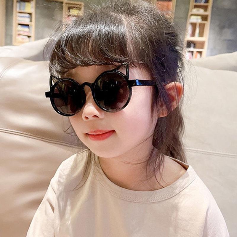 Fashion Cute Cat Ears Kids Sunglasses UV-Proof Sun Glasses Children Eyeglasses Lovely Protection Glasses Vintage Sunglasses