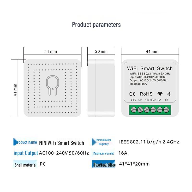 Smart Micro-Connect WiFi Switch – Compatible with Apple, Samsung, Google & Alexa
