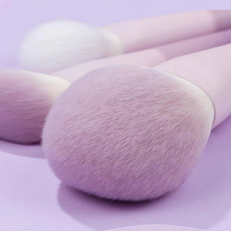 New Milk Purple 10-piece Makeup Brush Set Loose Powder Brush Blush Brush Eye Shadow Brush Portable Beginner Makeup Artist