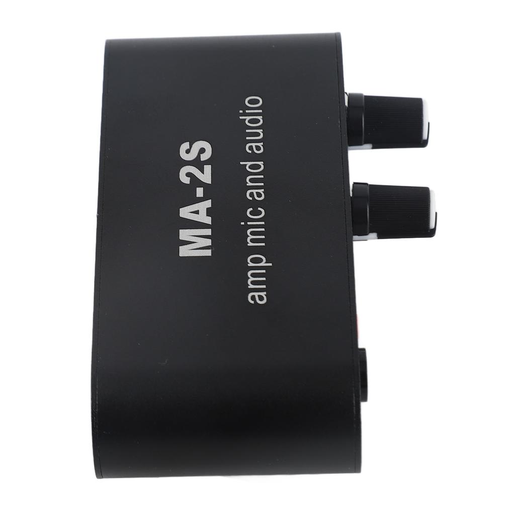 Small Stereo Audio Preamplifier 3 Output Ports Aluminum ABS Headphone Amplifier for Loudspeaker
