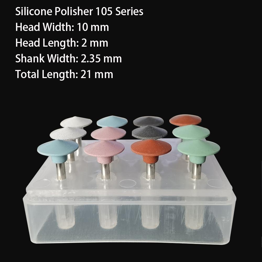 Jnsur Dental Dentistry Polishing Kit 12Pcs Silicone Grinding Heads For Low Speed Handpiece Ceramic/Composite/Metal/Alloy Teeth