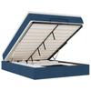 Ottoman Bed with Mattress Blue 140x200 cm Fabric