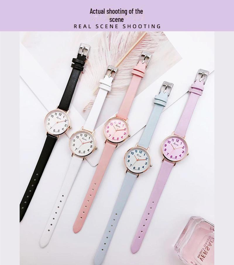 Digital Exam Watch for Students - Simple Style for Girls In Elementary To College with Scale Belt