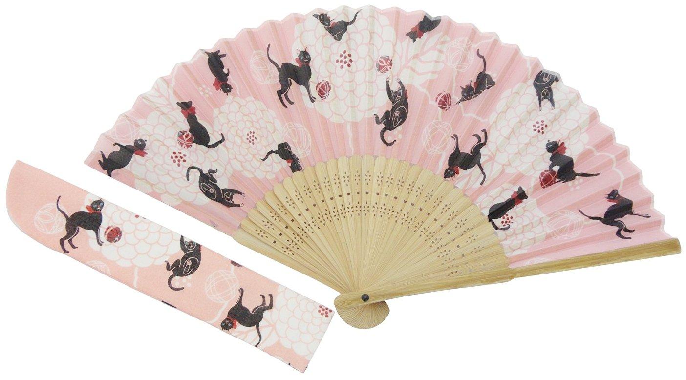 

Кёсукэ Веер Чехол и Сумка Японский Набор, Стиль, Юката, Шёлк, Кошка, Розовый, К-109 розовый
