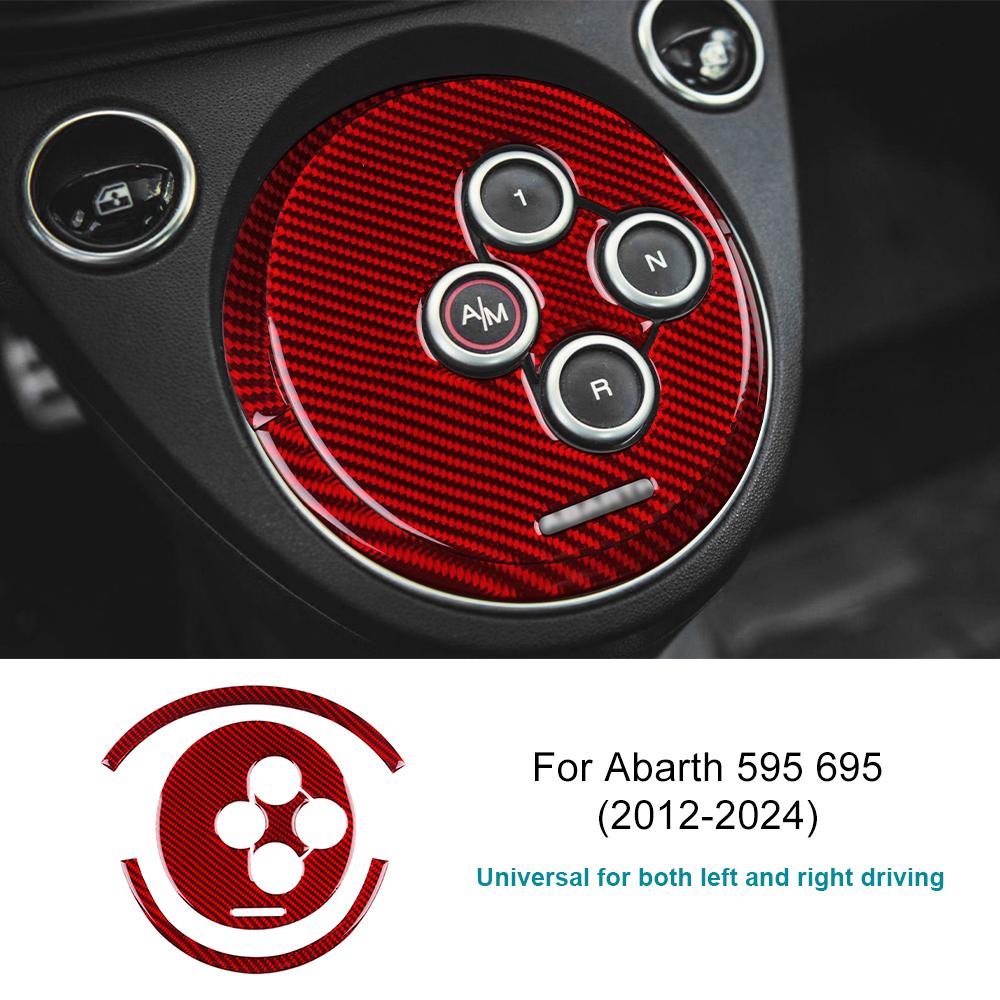 Echte weiche Kohlefaser für Abarth 595 695 2012-     2024 Linkslenker Rechtslenker Auto AT Automatikschaltung Rahmen Aufkleber