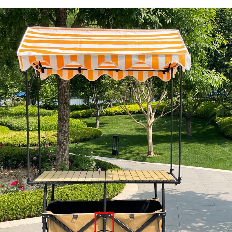 Foldable Liftable Large Table with Sunshade for RV, Camping, Fishing, Picnic, and Food Trucks