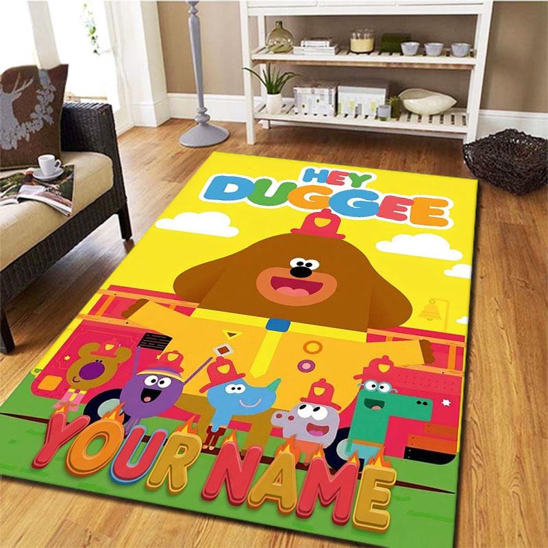 Hey Duggee Custom Name Carpet Rug for Living Room Bedroom Home Sofa Decoration,Kids play Non-slip Floor Mat