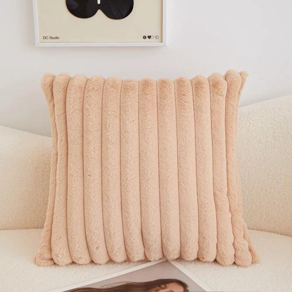 Kissenbezug Kaninchen Samt 3,5cm Gestreift Büro und Zuhause Sofa Kissen Ohne Kern Schlafzimmer Nachttisch Kissenbezug