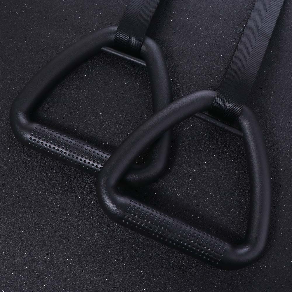 Non-Slip Pull Up Handle Rings Adjustable Straps Strength Training Ring Home Exercise