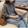 Sweater Women's Turtleneck Button Knitted Sweater Lazy Wind Loose Pullover Sweater Age Reduction Top