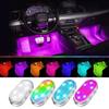 Lumières LED Sans Fil pour Intérieur de Voiture, Lumière d'Accent Néon pour Voiture Rechargeable par USB
