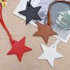 Japanese-Korean Simple Star Pendant Bag Ornament with Leather Lanyard