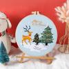 Christmas Cross Stitching Kits Merry Christmas DIY Kit with Patterns Instructions Embroidery Beginners Kit Needlepoint Kit