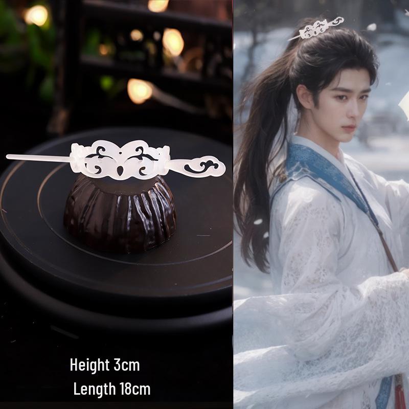 Handmade Wuxia Style Unisex Hair Crown Tiara and Hairpin