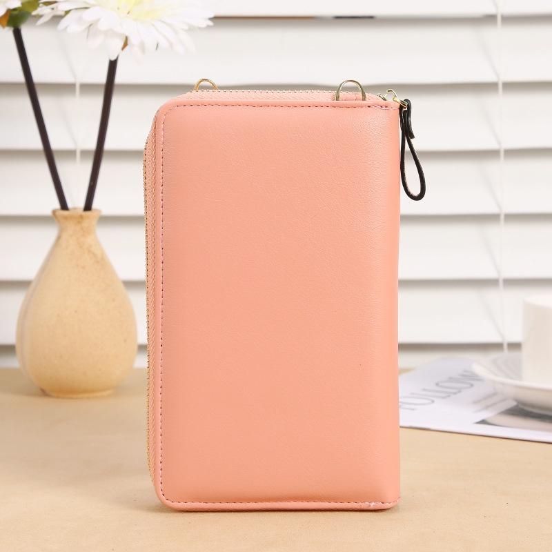 IELGY Модная корейская женская длинная однотонная сумка-мессенджер для мобильного — фото 8