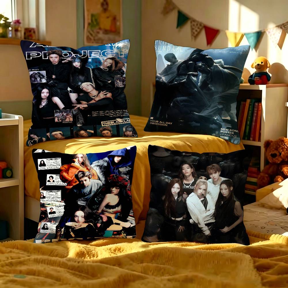 Kpop ALLDAY PROJECT Pillow Anime Pillow Sofa Bed Head Pillow Cover Cushion Cover 45x45 Cm Fashion