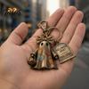 Festive Halloween Keyring 1/2Pcs Spirit Boo Crew Ghost Keychain, Spooky Accessory for Keys Seasonal Keychain Charm Bags Lanyards, Perfect Gift Lovers