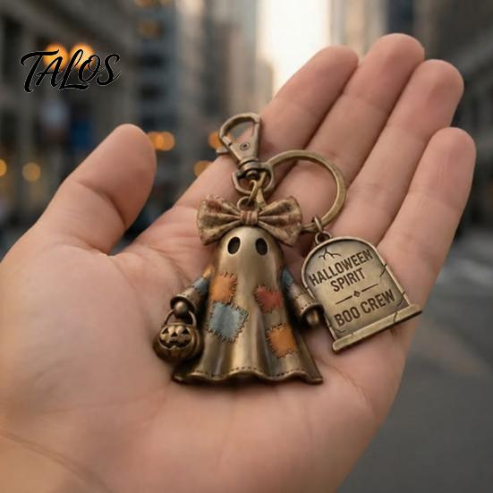 Festive Halloween Keyring 1/2Pcs Spirit Boo Crew Ghost Keychain, Spooky Accessory for Keys Seasonal Keychain Charm Bags Lanyards, Perfect Gift Lovers