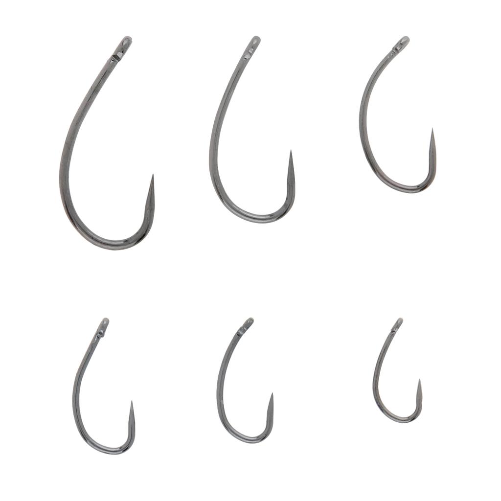 100pcs High Carbon Steel Circle Curve Shank Barbless Fishing Hooks 4-14# for Carp Fly Fishing Freshwater Tackle