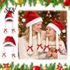 Fun Braided Christmas Headwear Santa Hat with Braids And Pom Pom, Holiday Red Comfortable Elastic Cosplay Hat, Novelty Xmas Party Costume for
