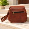 Damen-Umhängetasche aus echtem Leder, echte braune Satchel-Sling-Kuriertasche