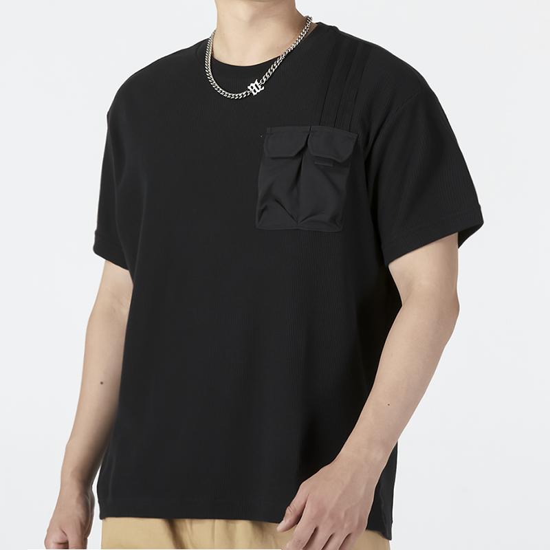Adidas Neo T Shirts Men's Black Crew Neck Moderate Straight Fit HN4705