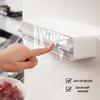 Wall-Mounted SOLX Magnetic Cling Film Cutter with Adjustable Length and Bidirectional Sliding Blade.