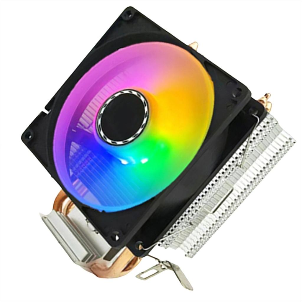 2025 New CPU Cooler 2 Heat Pipes PC Radiator Cooling 3PIN PWM Silent Rgb Fan for 1700 1150 1155 1156 1366 AM2/AM3/AM4