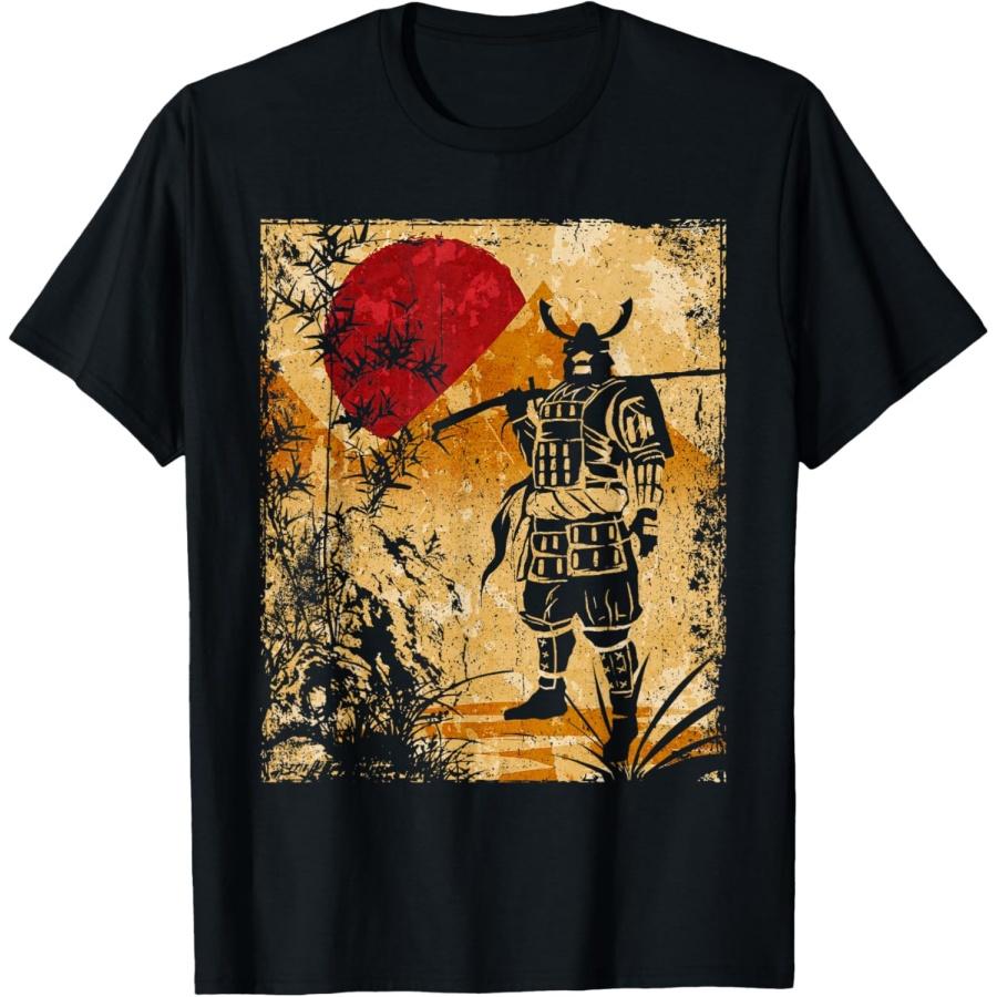 Samurai Japanese Art Vintage Fighter Retro T-Shirt