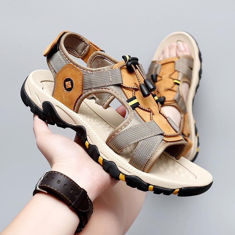 Independent Station Outdoor Sports Leather Casual Shoes Slippers Summer Versatile Breathable Men's Beach Shoes