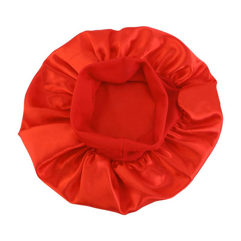 Children's candy-colored elastic headband round hat, nightcap, comfortable and breathable baby hair care hat, shower cap K-21
