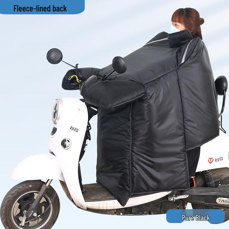 Motorcycle Windshield Plush Knee Pads & Windproof Quilt (Crotch Beam, Thickened, Waterproof, Warm)