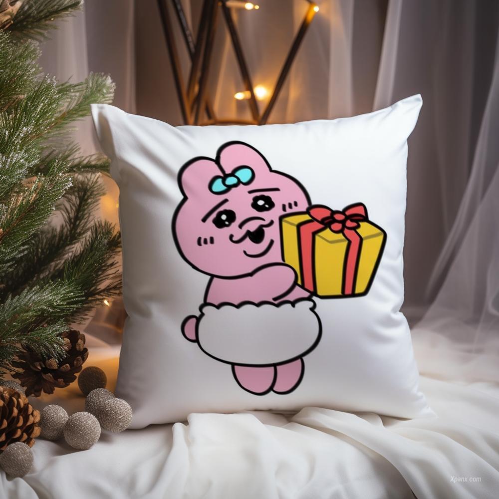 Kawaii O-Opanchu Usagi Kissenbezug Premium Komfort Wendbare Kissenhülle -Zwei in Einem Design für Jeden Raum & Autoinnenraum