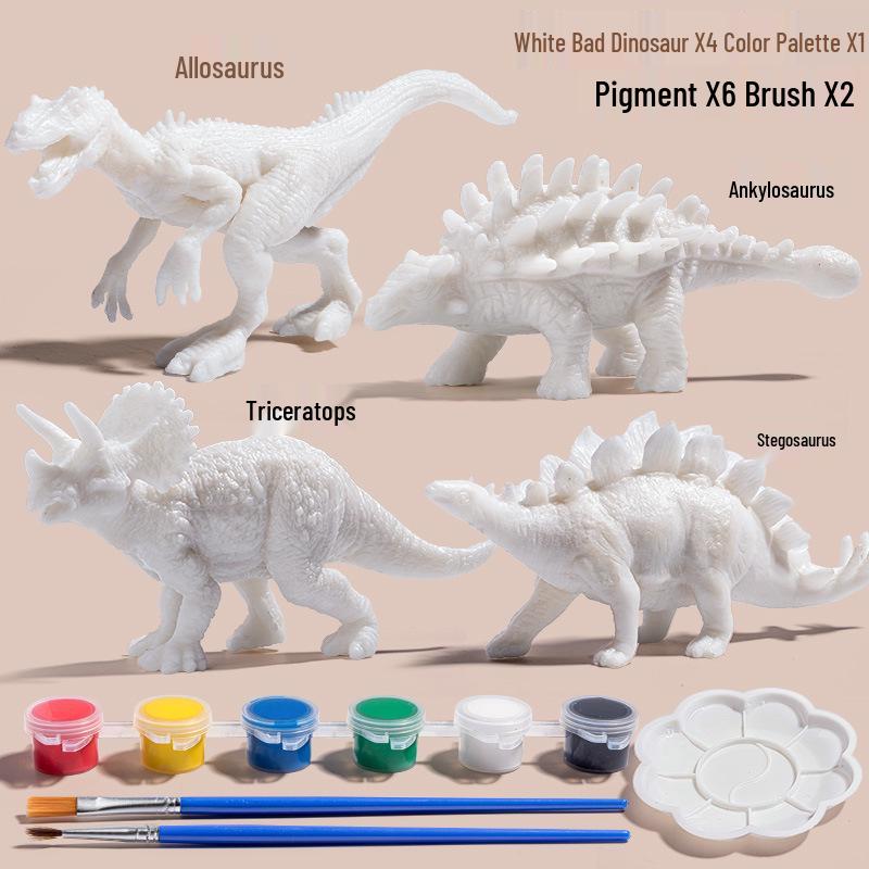 Children's DIY Painted Dinosaur Graffiti Doll - Popular Handmade Coloring Toy for Kids