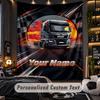 TapestryMAN Truck Custom Name Text Personalized Wall Hanging Tapestry Home Wall Decor