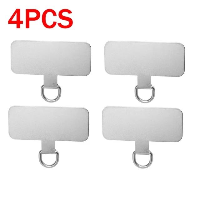 4/1Pcs Metal Phone Lanyard Gasket Patch Ultra Thin Mobile Phone Case Sling Rope Card Clip Snap Strap Hang Cord Tab Universal