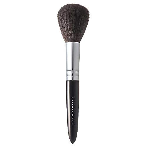Kumano Makeup Brush (Makeup Brush) Chikuhodo Regular Series Powder Brush, Sokoho R-P3 Black Line