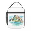 Schildkröte schwimmt im Meer Ozean Isolierte Lunchtasche für Kinder Schule Kühltasche Thermische Lebensmittelbox Tragetasche Auslaufsicherer Lunchboxen Behälter