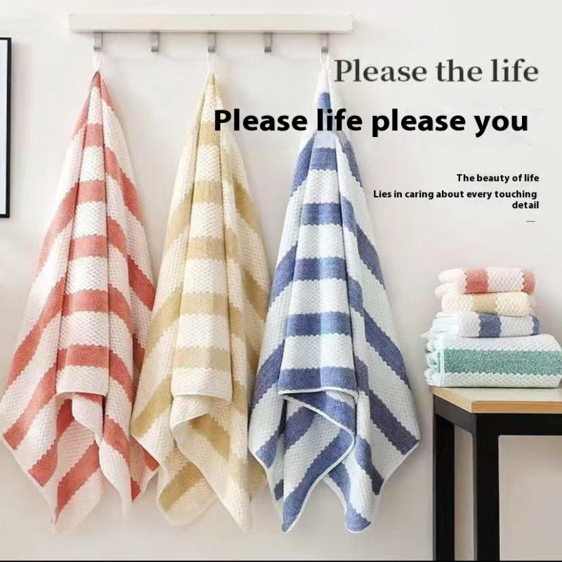 Coral Fleece Towels Thick Bath Towel Strong Water Absorption And Quick Drying Non Shedding Durable Suitable For Families Beaches