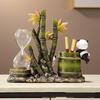 Panda Hourglass Bamboo Pen Holder