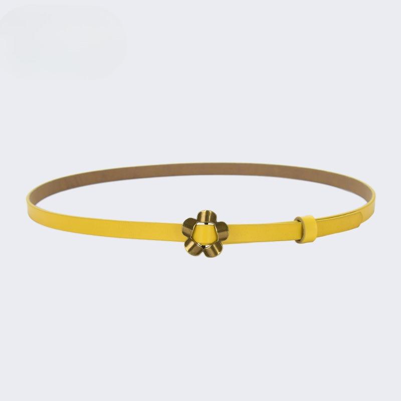 Fashionable and Versatile Decorative Sunflower Thin Belt for Women Ins Style Belt with Dress Waist Slimming and Trendy