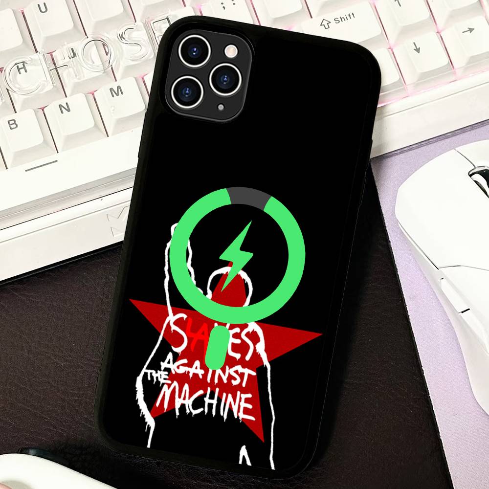R-Rage A-Against T-The M-Machine Band Magnetic Phone Case For IPhone 16 15 14 13 12 11 17 Pro Max Plus Wireless Charge Cover